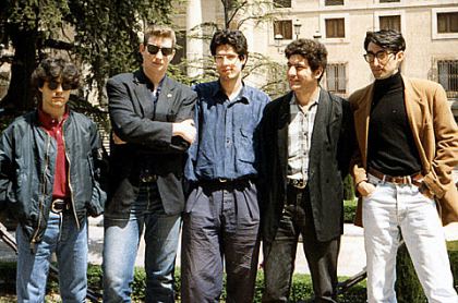 Banda del Colectivo de Músicos. Rafa Palomares, Fernando 'Cyborg', Rolling y José Luis Fernández. 1993
