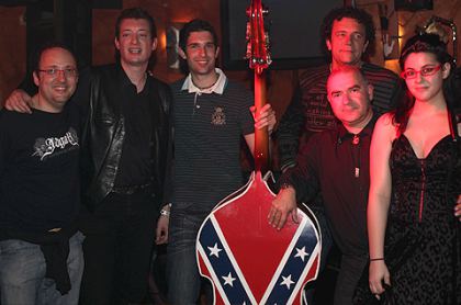 Eddie Cochran Memorial. 17-4-2010. La Sociedad Salamanca. Juan Julián, Santi, Gonzalo, Andrés, Klaus y May.
